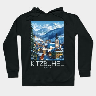 A Vintage Travel Illustration of Kitzbühel - Austria Hoodie